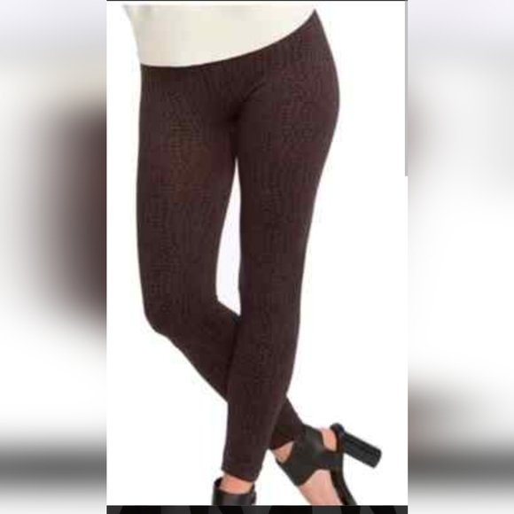 SPANX Look At Me Now Seamless Leggings In Crocodile Print. Brown/black. Size LG - Picture 2 of 11